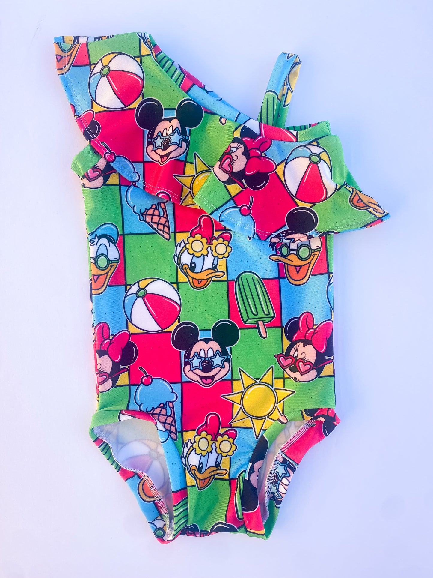 One shoulder ONE Piece Swim with ruffle