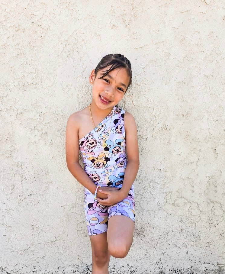 One shoulder Tank Romper