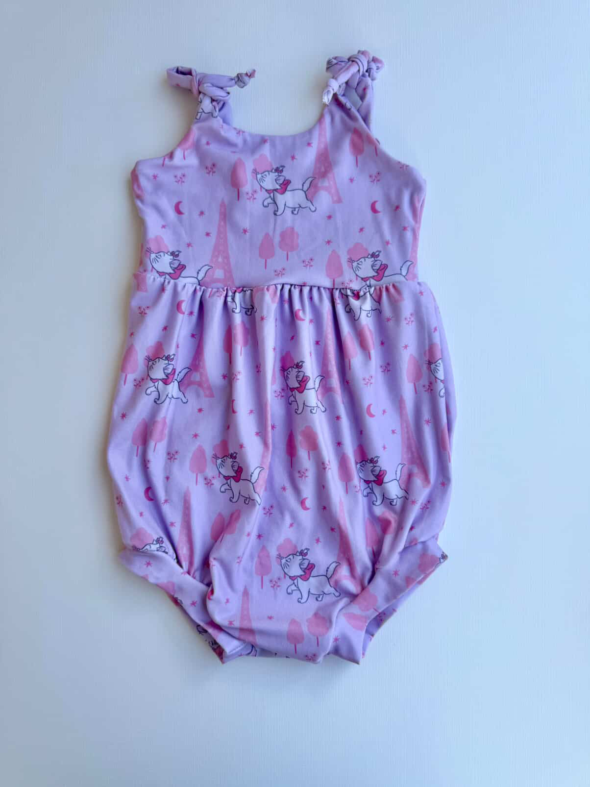 Shoulder Tie Bubble Romper