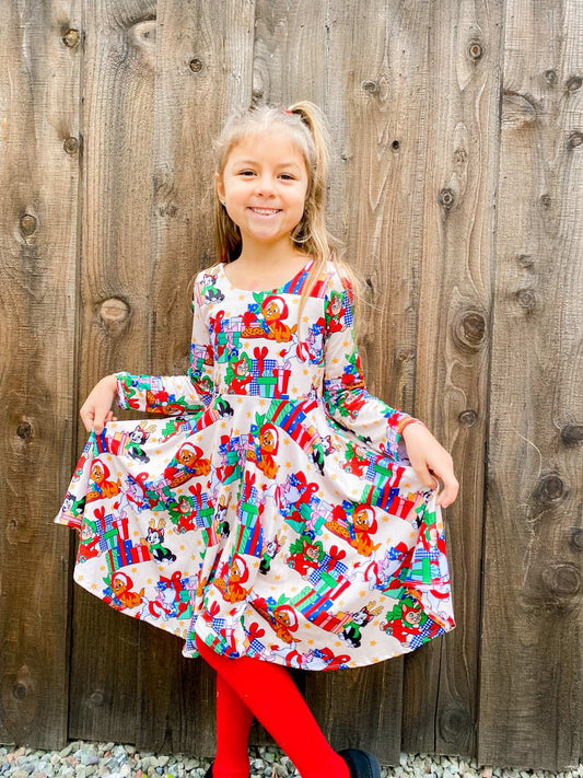 Long Sleeve Twirl Dress