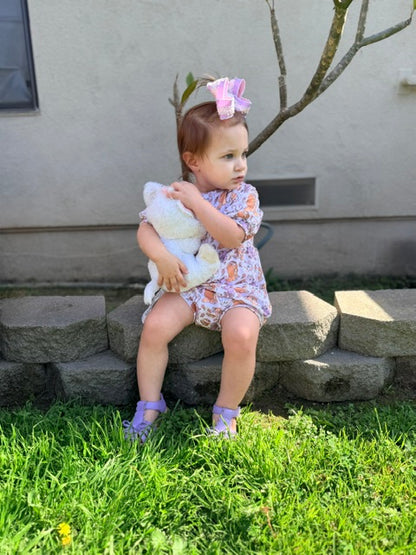 Bubble romper + puff sleeves